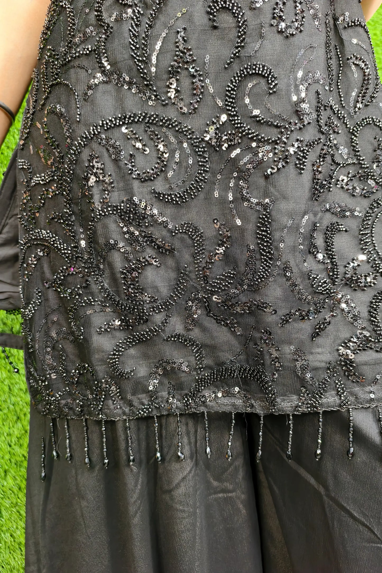 Luxurious Black Hand Work Sharara Suit with Noodle Strap Design for Women Perfect for Weddings, Festivals, and Traditional Events