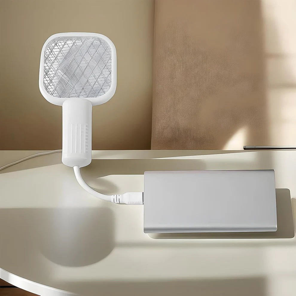 Portable Electric Mosquito Swatter Racket Rechargeable Battery