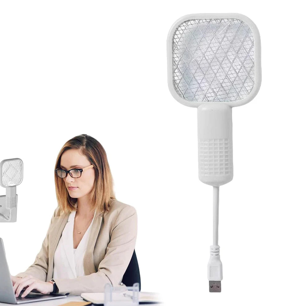 Portable Electric Mosquito Swatter Racket Rechargeable Battery