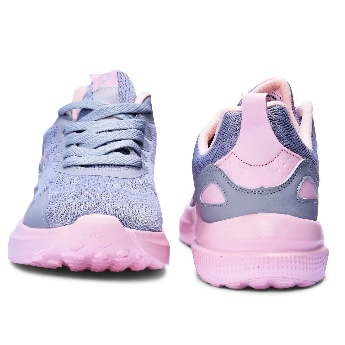 Trendy Women’s Light Grey Pink Running Sneakers