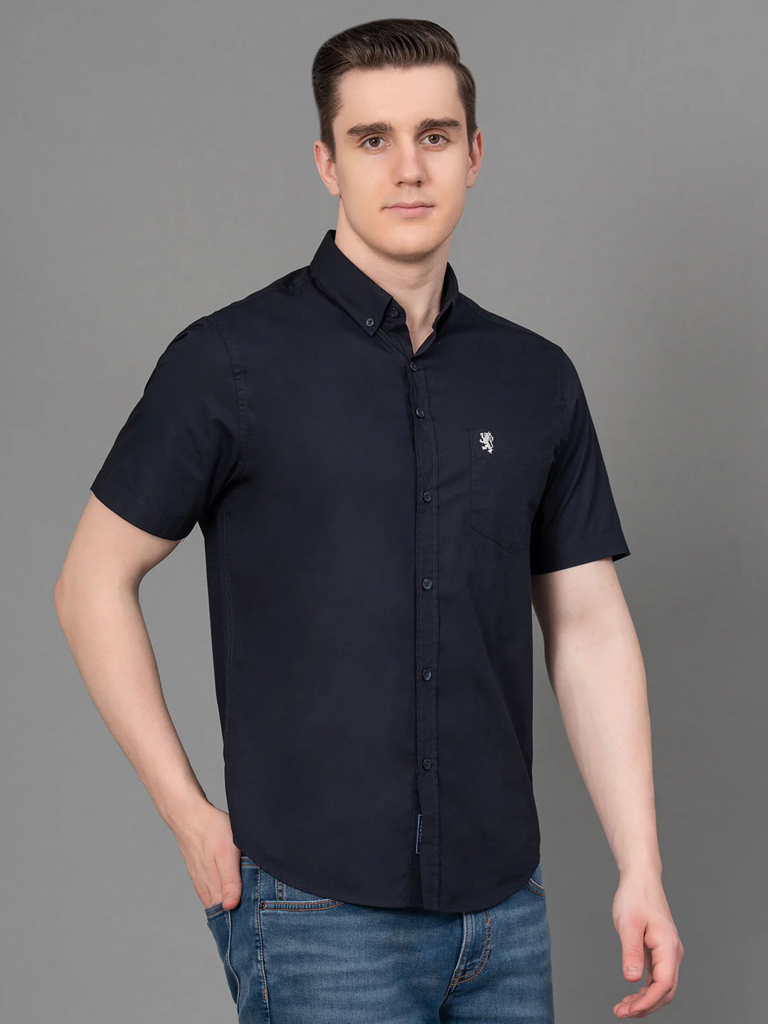 Comfortable Men Casual Solid Shirt for Work and Outings