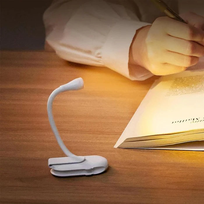 Rechargeable Night Reading Lamp with 3 Light Modes and Gooseneck Design