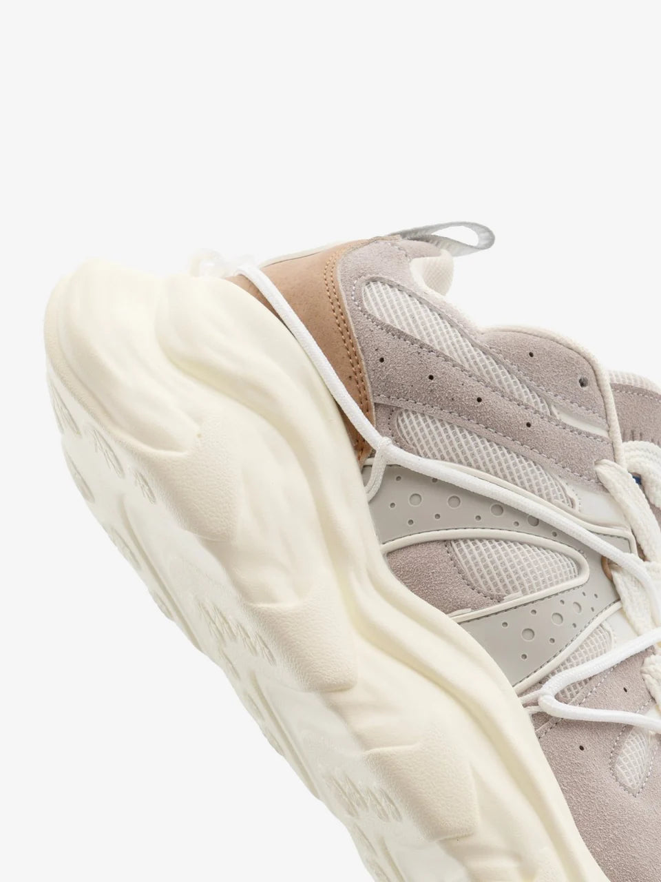 Beige & White Funky Unisex Clubwear Chunky Sneakers