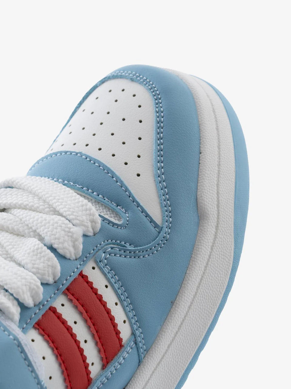 White Blue Red Street Style Flat Sole Sneakers