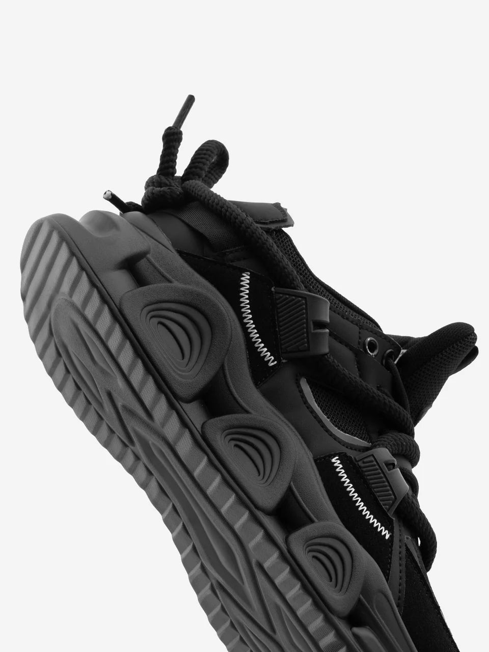 Black High Heel Unisex Chunky Sole Sneakers
