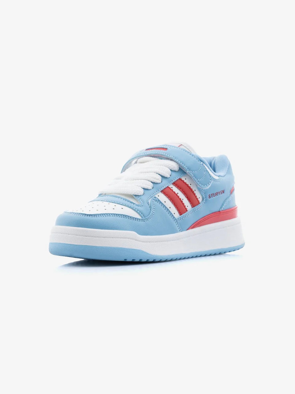 White Blue Red Street Style Flat Sole Sneakers