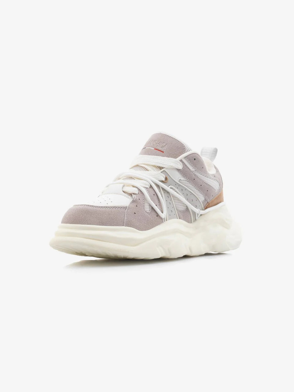 Beige & White Funky Unisex Clubwear Chunky Sneakers