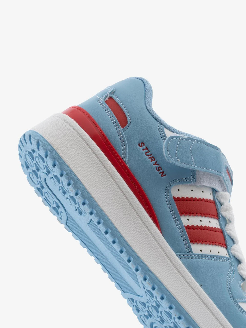 White Blue Red Street Style Flat Sole Sneakers