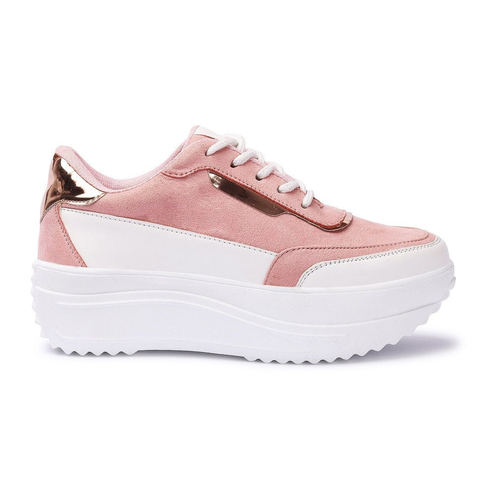 Stylish Women Peach Vendoz Sneakers Perfect for Casual and Sporty Outfits