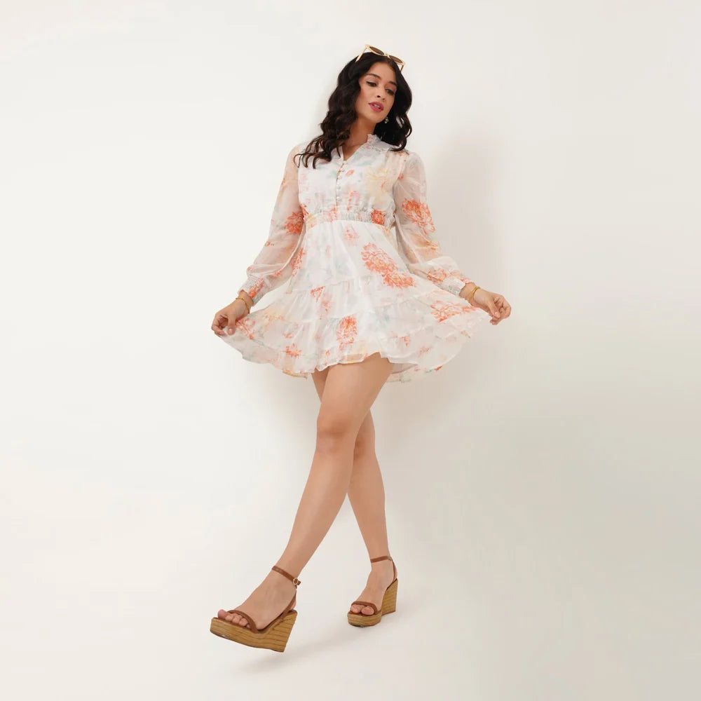 Chic and Modern Women’s Printed One Piece Dress Perfect for Summer, Brunch Dates, and Casual Gatherings