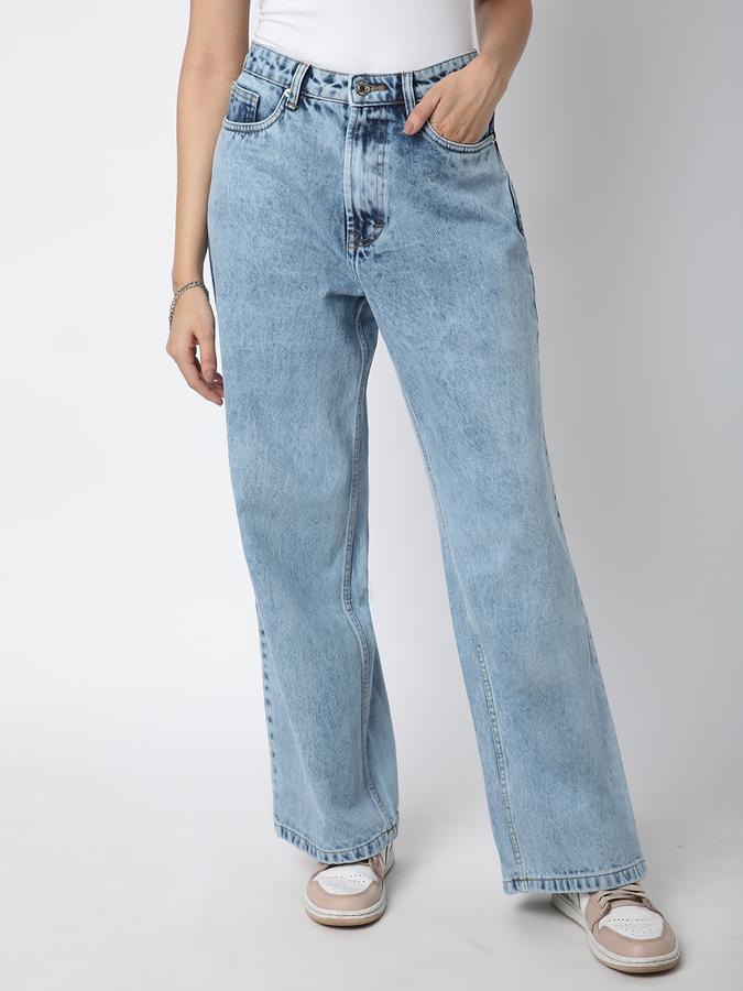 Trendy Womens High Waist Relaxed Fit Jeans with Soft Comfortable Fabric