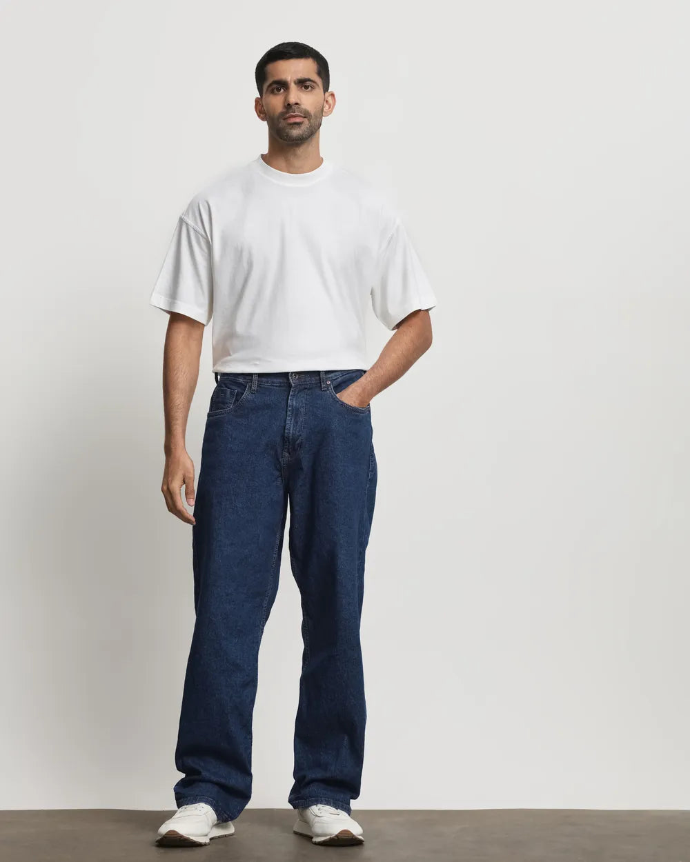 Classic Raw Indigo Ultra Loose Fit Originals Jeans Men Stylish Casual Denim
