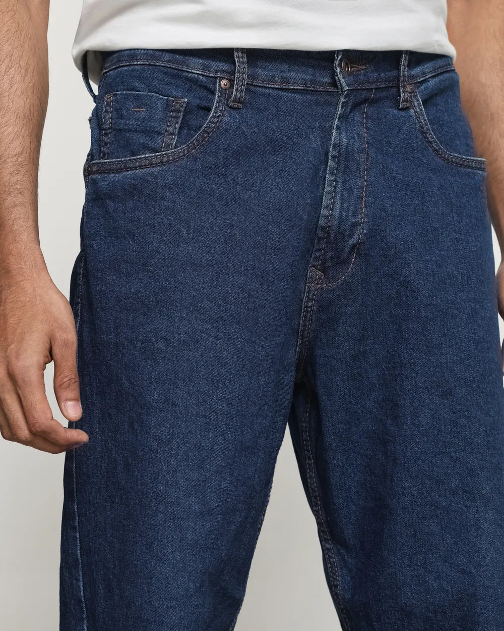 Classic Raw Indigo Ultra Loose Fit Originals Jeans Men Stylish Casual Denim