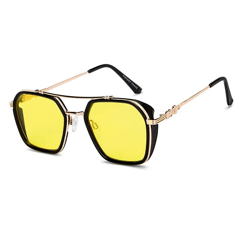 Vincent Chase Black Full Rim Geometric Sunglasses for Men and Women