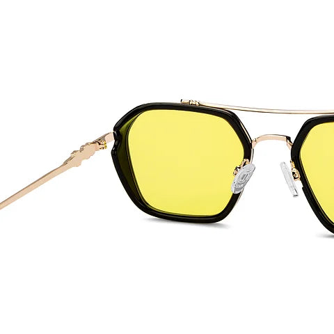 Vincent Chase Black Full Rim Geometric Sunglasses for Men and Women
