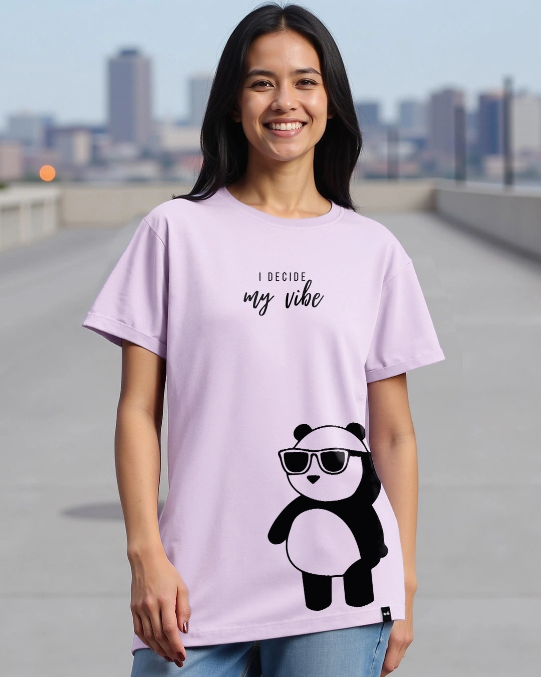 Elegant Purple Fitted Tee with Inspirational Graphic Print for Women’s Daily Wear