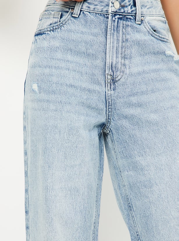 Women’s Vintage Washed Wide-Leg Jeans