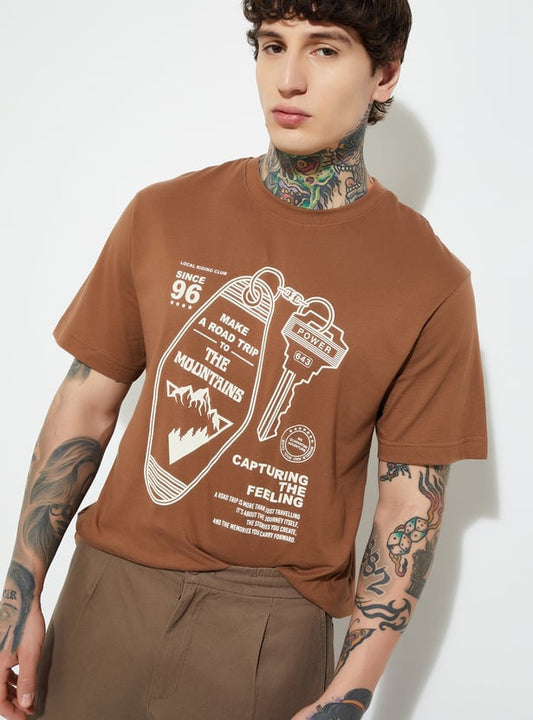 Graphic Printed T Shirt for Men Breathable Comfortable Material