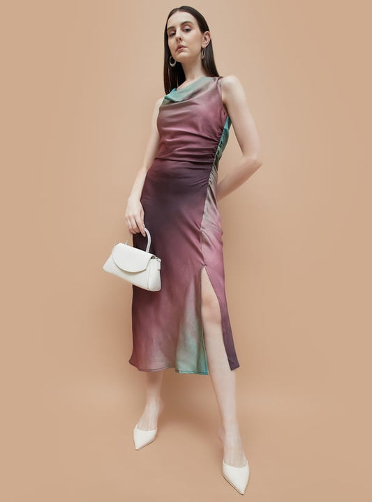 Premium Evening and Office Wear Printed Sleeveless Sheath Dress for Women