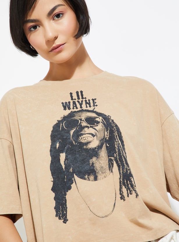 Casual Women’s Printed Cotton Tee