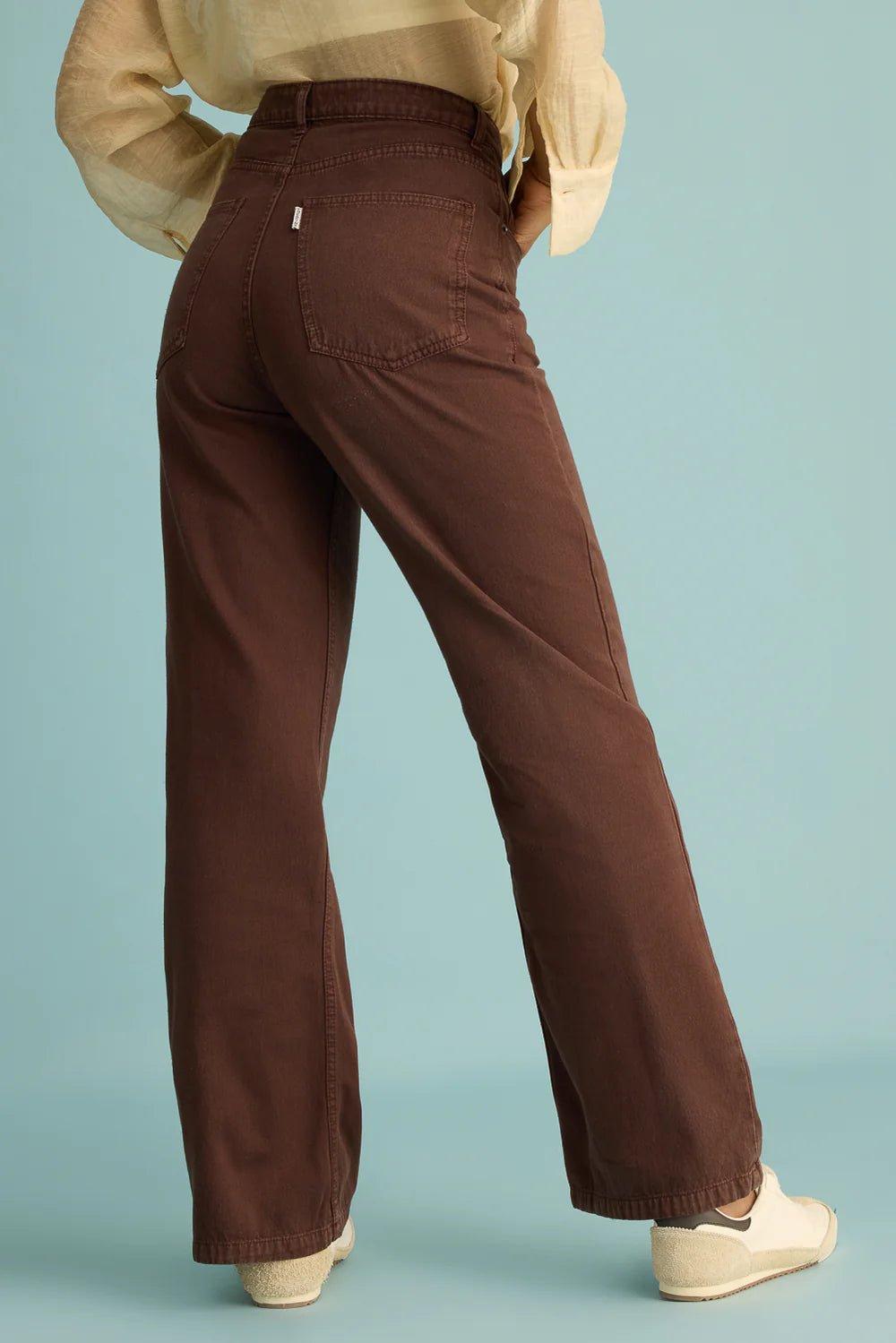 Classic Rustic Brown Straight Fit Jeans for Women