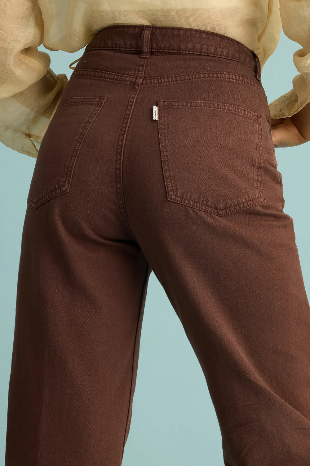 Classic Rustic Brown Straight Fit Jeans for Women