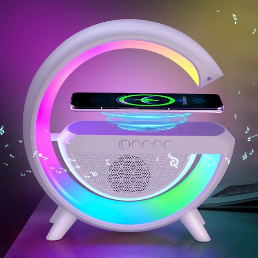 LED Night Lamp with Wireless Charging and Multi Function Bluetooth Speaker