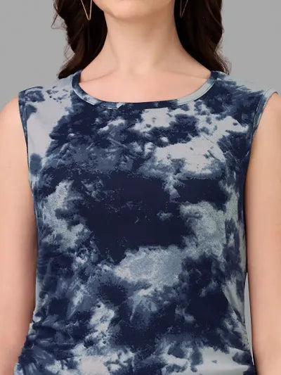 Chic and Comfortable Sibori Lycra Party Dress for Women’s Special Occasions