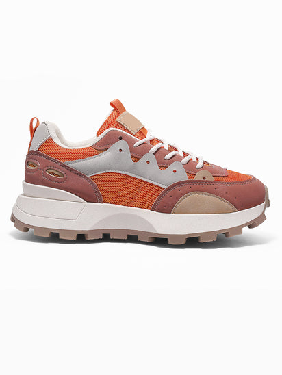 Trendy Orange Casual Sneakers for Women