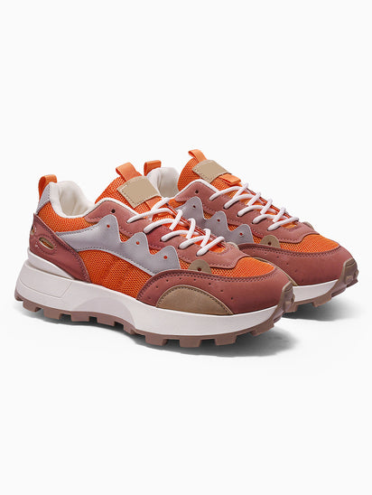 Trendy Orange Casual Sneakers for Women