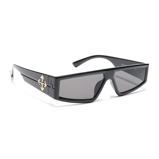 Sleek Black Rectangular Sunglasses