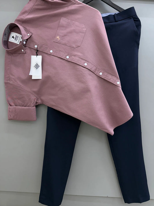 Stylish Men’s Outfit Combo Cotton Oxford Shirt With Comfortable Formal Pant