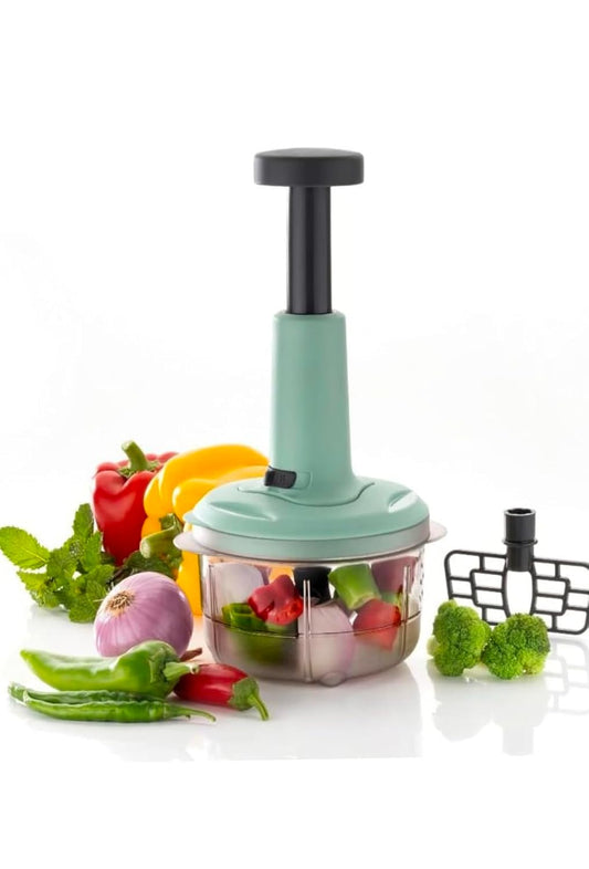 Manual Multi Function Vegetable Chopper Slicer Dicer with Stainless Steel Bowl