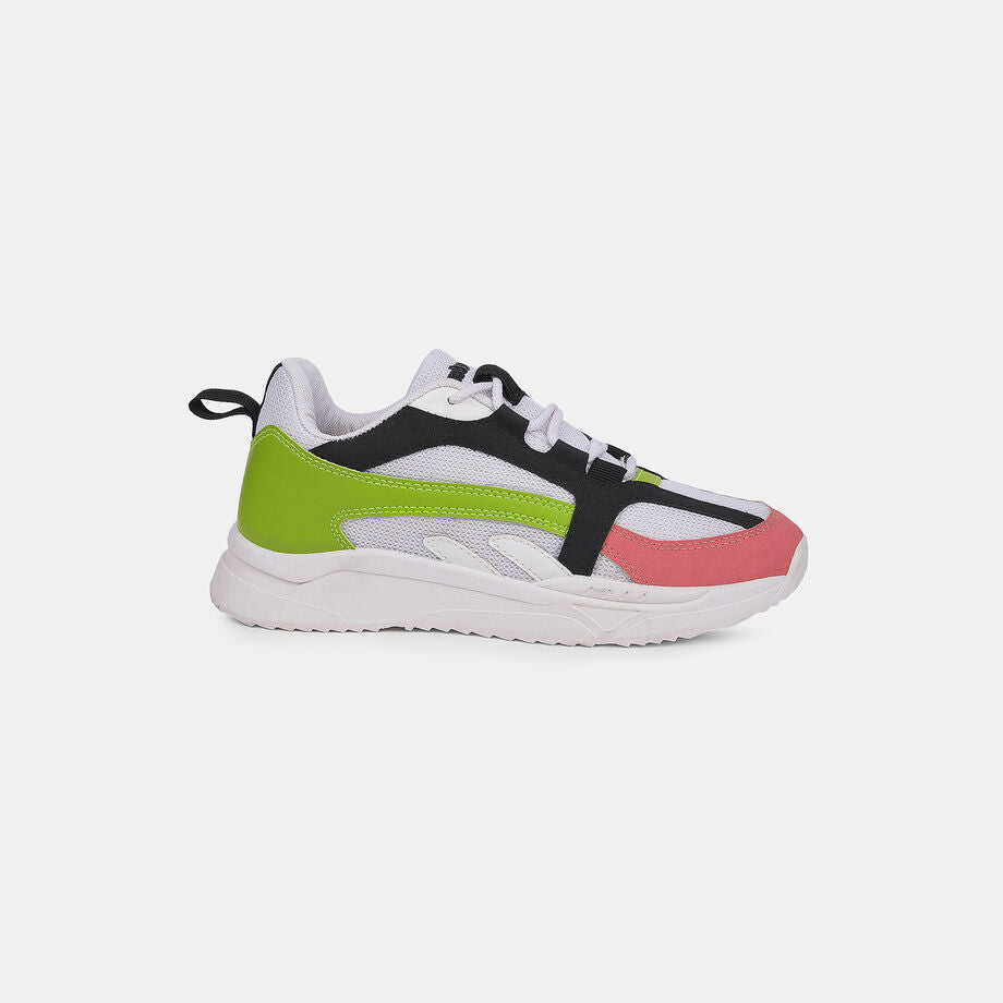 Stylish Neon Green Casual Shoes for Women Lightweight Sneakers