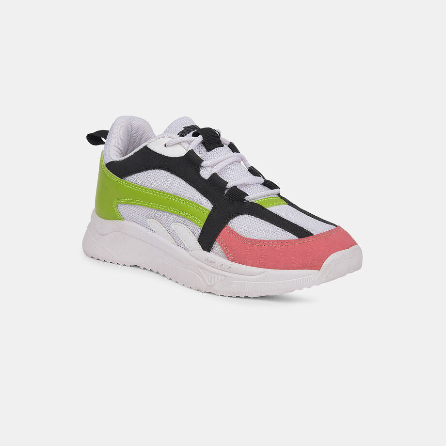 Stylish Neon Green Casual Shoes for Women Lightweight Sneakers