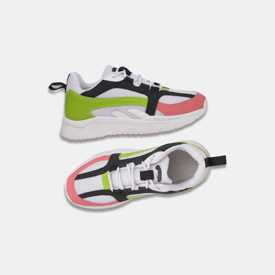Stylish Neon Green Casual Shoes for Women Lightweight Sneakers