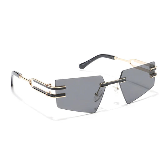Designer Black Rectangle Sunglasses