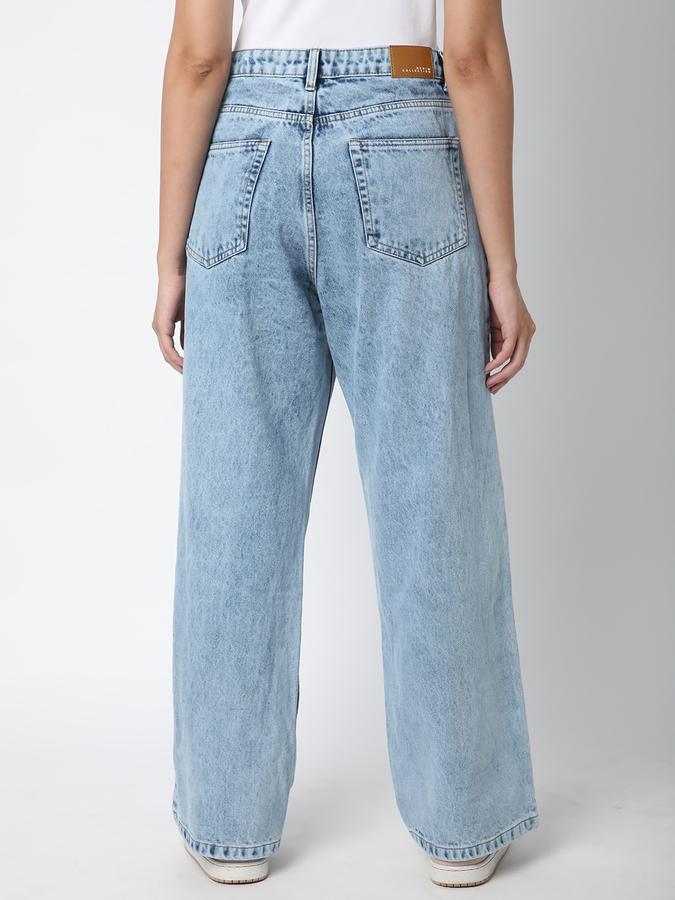 Trendy Womens High Waist Relaxed Fit Jeans with Soft Comfortable Fabric