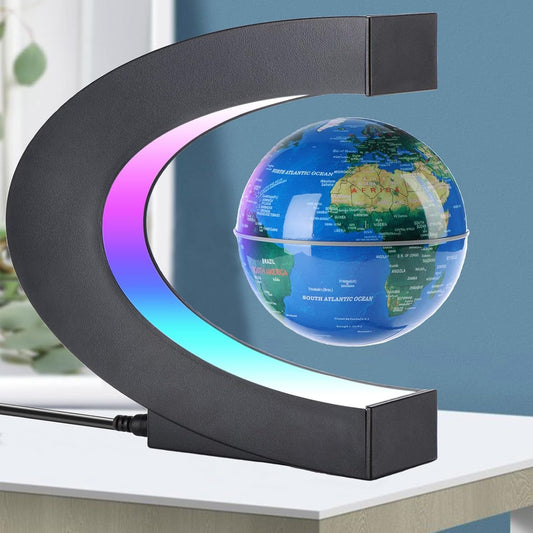 Floating Magnetic Globe with LED Light Modern Office Decor for Dad or Colleague