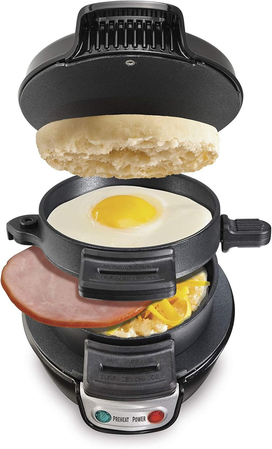 Breakfast Sandwich Maker with Egg Cooker Perfect for Home Kitchen