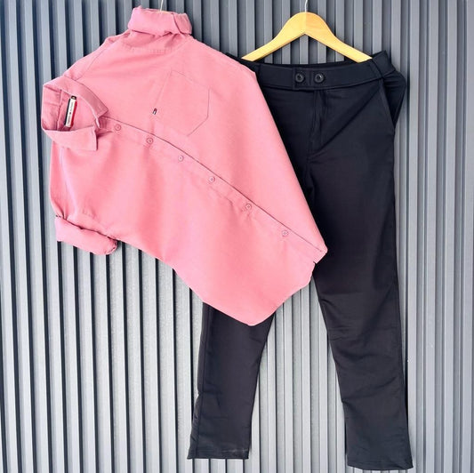 High Quality Cotton Shirt with Comfortable Lycra Pant Combo for Men