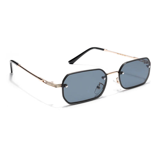 Gold-Black Rectangle Sunglasses