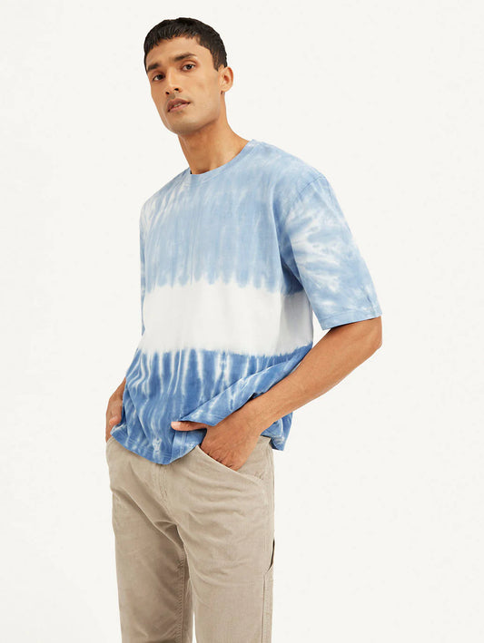 Trendy Tie-Dye Loose Fit T-Shirt for Men Designed for Relaxed Street Style and Laid-Back Fashion