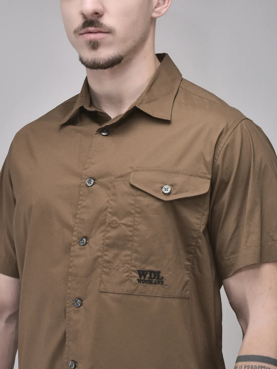 Elegant Coffee Liquer Men Shirt Comfortable and Semi Formal Look