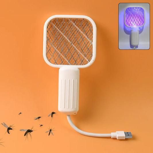 Portable Electric Mosquito Swatter Racket Rechargeable Battery