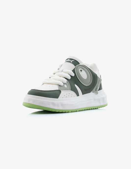 Stylish Forest Green Low-Top Sneakers for Women