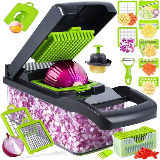 Carrot Chopper and Vegetable Chopper with Container Pro Onion