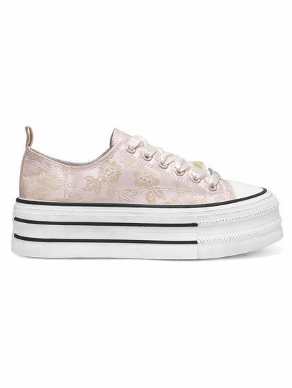 Women’s Cosmo Canvas Pink Athletic Sneakers