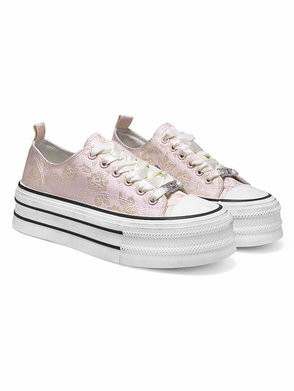 Women’s Cosmo Canvas Pink Athletic Sneakers