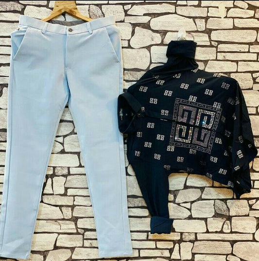 Premium Cotton Shirt with Flexible Lycra Pant Combo for Modern Men